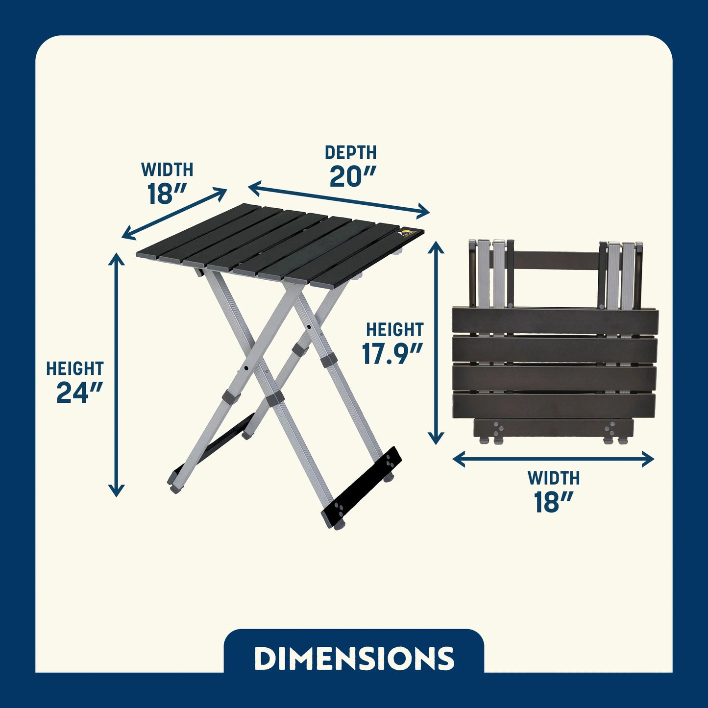 Heat-Resistant Compact Camp Table 20 - Choice 513 - Multi-Functional Heavy-Duty Grilling Table Counter Detail