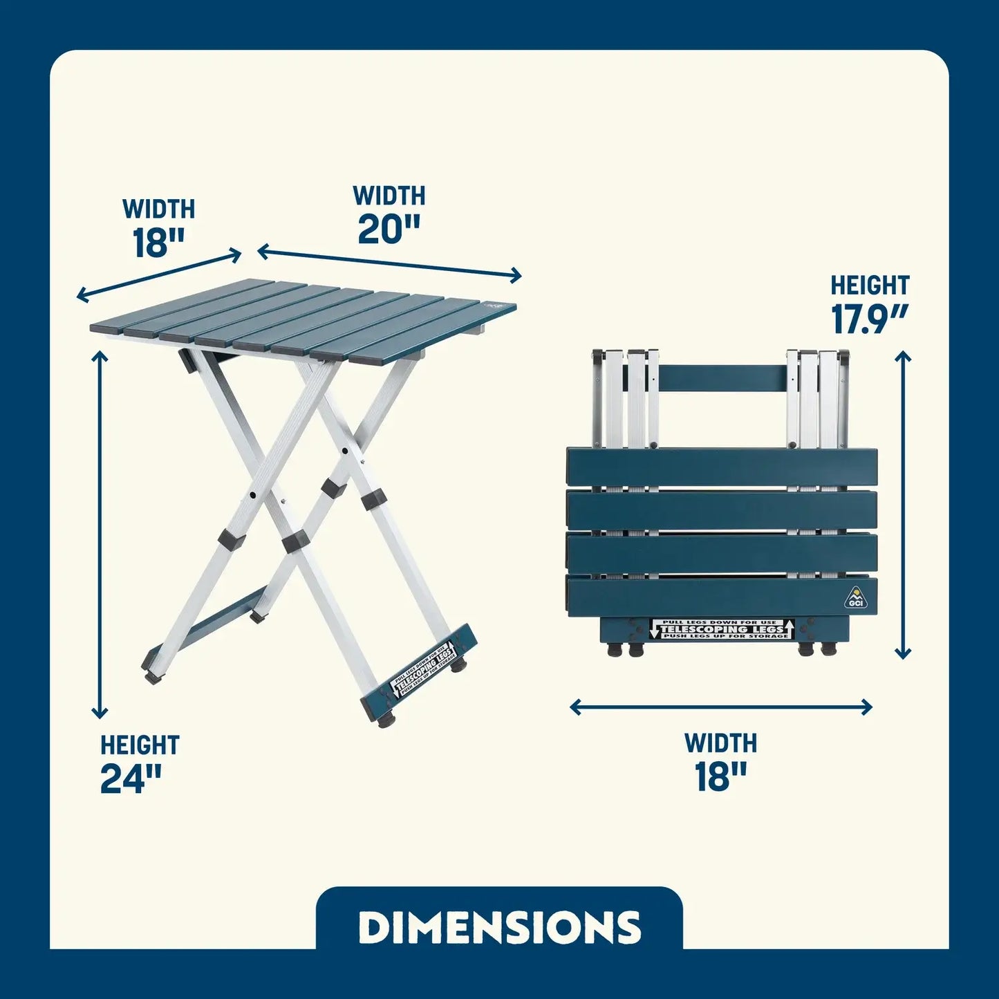 Heat-Resistant Compact Camp Table 20 - Choice 513 - Multi-Functional Heavy-Duty Grilling Table Counter Detail