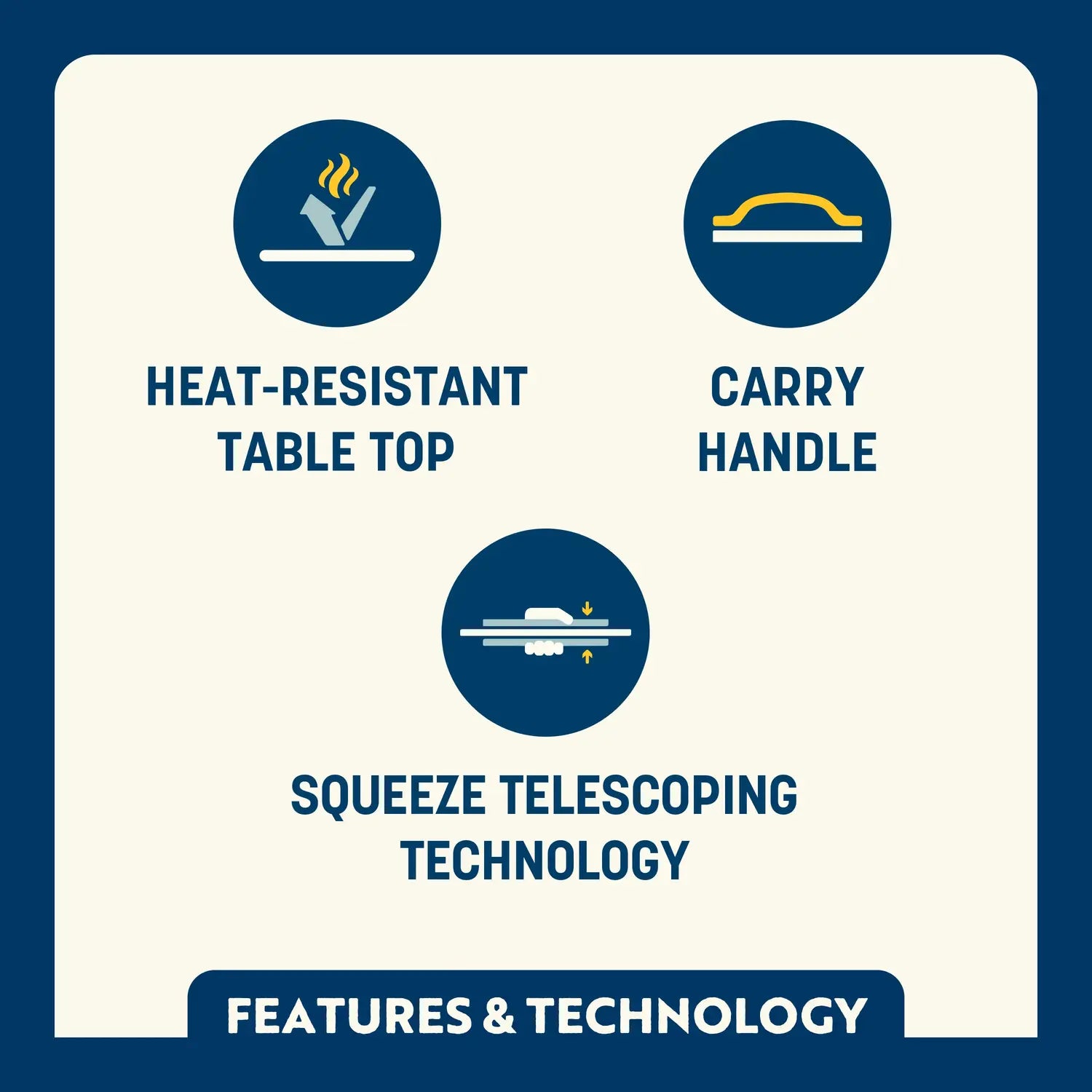Heat-Resistant Compact Camp Table 20 - Choice 513 - Multi-Functional Heavy-Duty Grilling Table Counter Detail