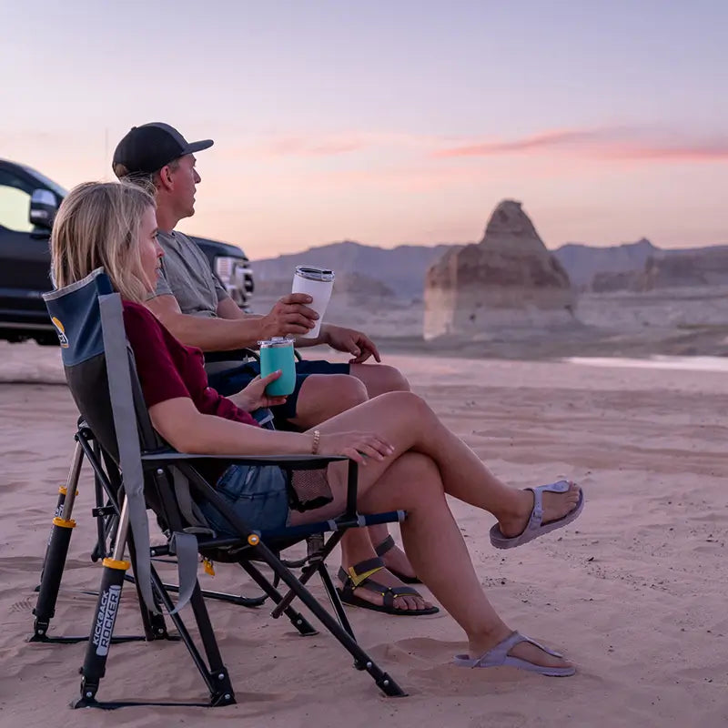 Smooth Motion Kickback Rocker - Choice 345 - Patented Spring-Action Rocking Chair for Camping Detail
