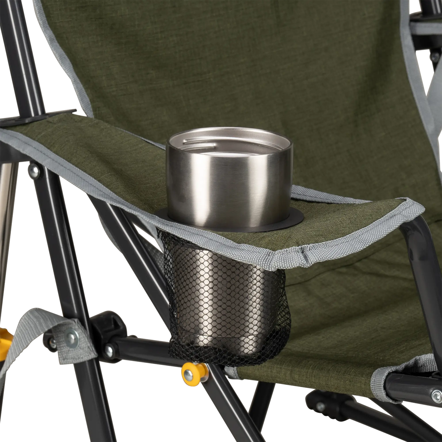 Smooth Motion Kickback Rocker - Choice 345 - Patented Spring-Action Rocking Chair for Camping Detail