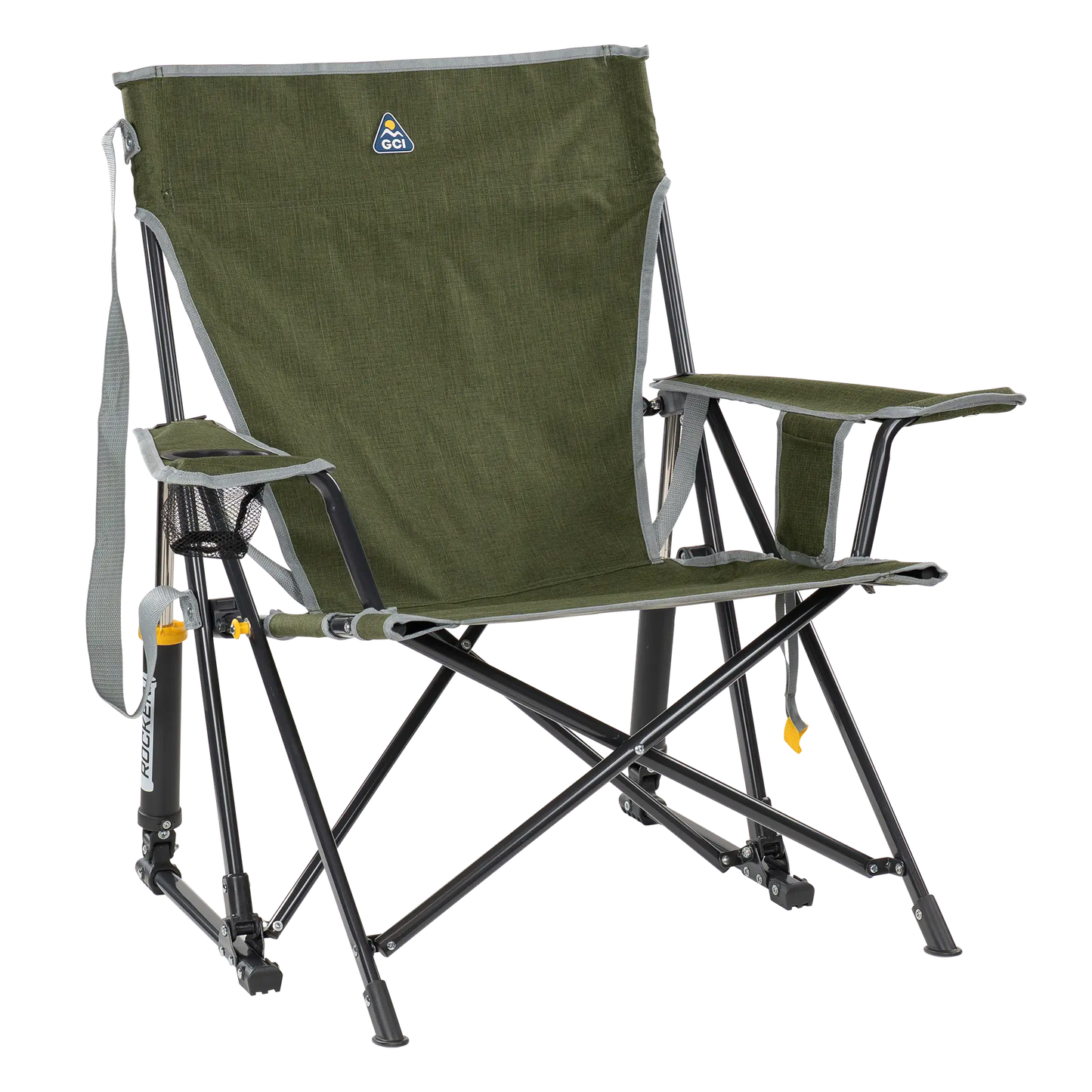 Smooth Motion Kickback Rocker - Choice 345 - Patented Spring-Action Rocking Chair for Camping - Heathered Loden