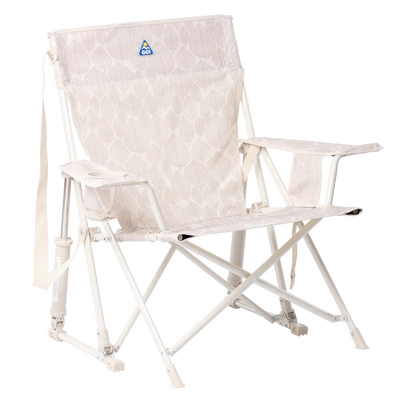 Smooth Motion Kickback Rocker - Choice 345 - Patented Spring-Action Rocking Chair for Camping - Soft Neutral Leaf