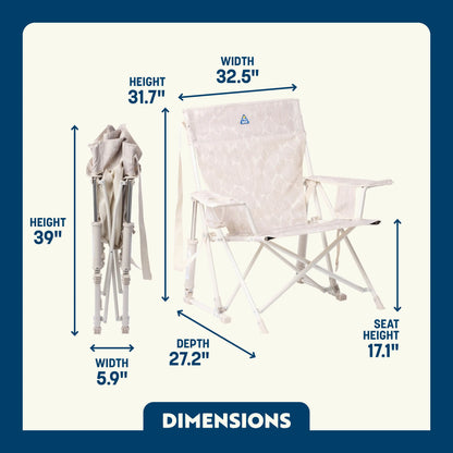 Smooth Motion Kickback Rocker - Choice 345 - Patented Spring-Action Rocking Chair for Camping Detail