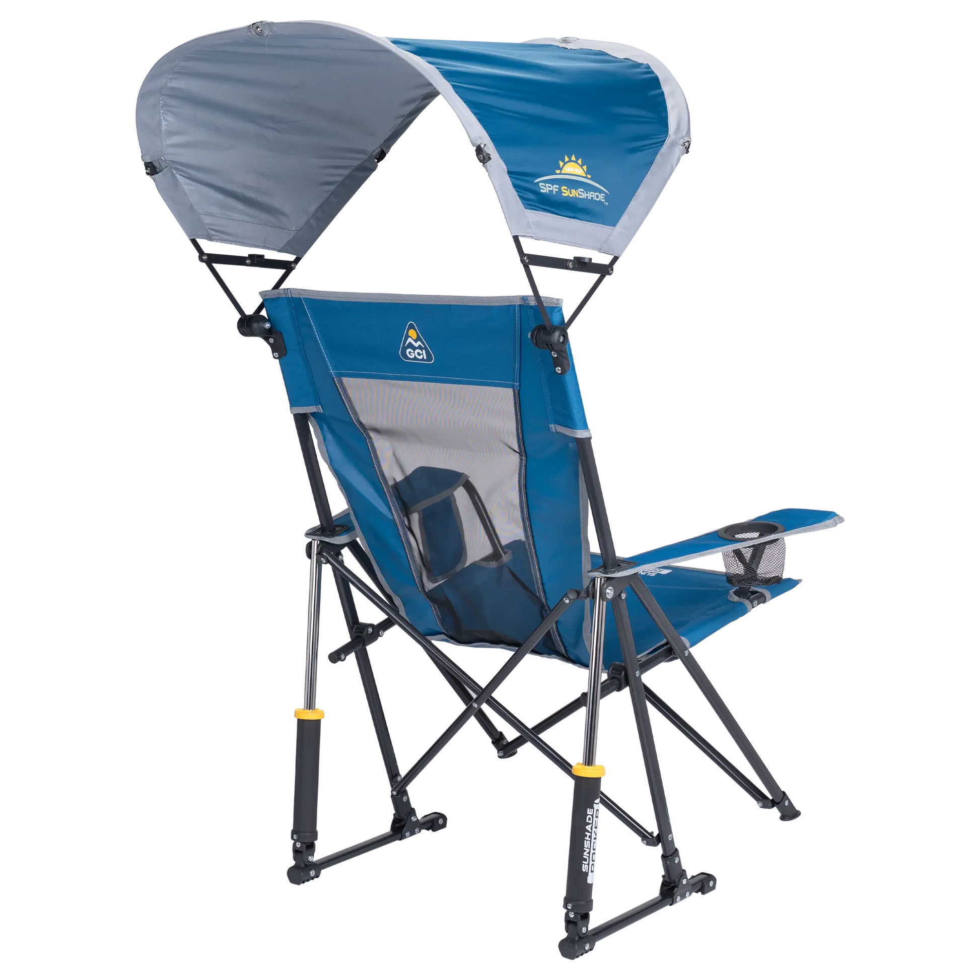 Premium All-Weather SunShade Rocker - Choice 550 - RoadTrip Rocker Smooth Motion Camp Chair Detail