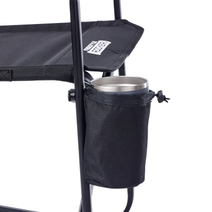 Luxury Camp Freestyle Rocker Elite - Choice 460 - Heavy-Duty Kickback Rocker with Beverage Holder Detail