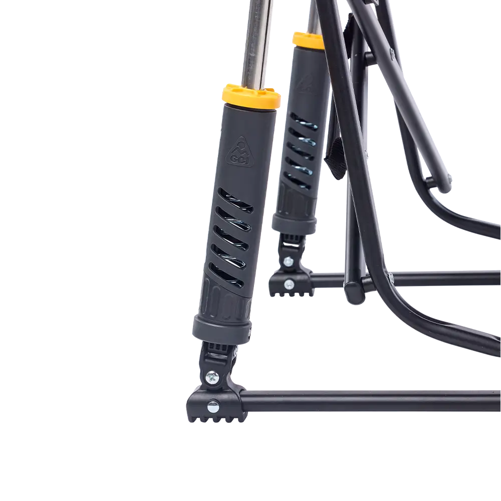 Luxury Camp Freestyle Rocker Elite - Choice 460 - Heavy-Duty Kickback Rocker with Beverage Holder Detail