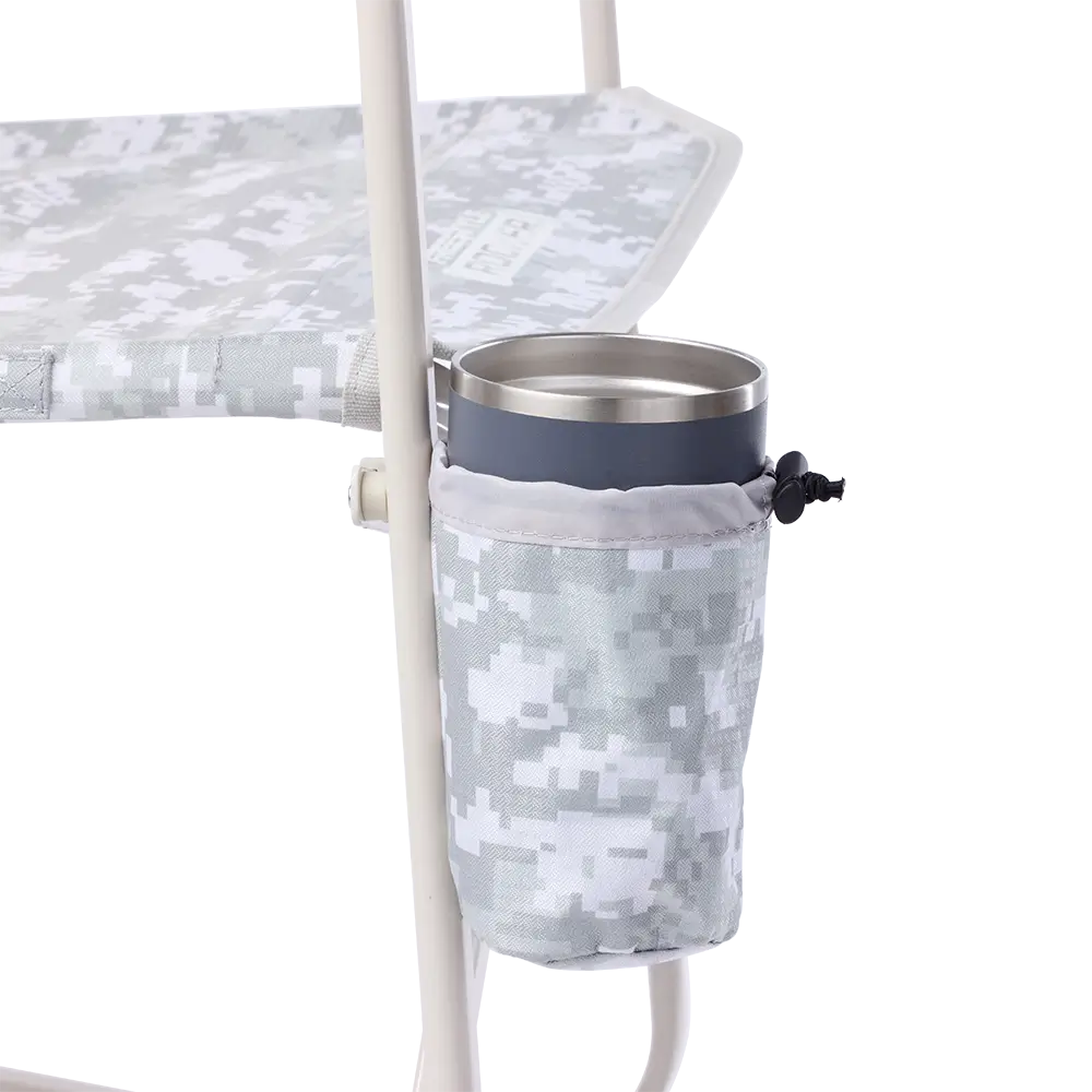 Luxury Camp Freestyle Rocker Elite - Choice 460 - Heavy-Duty Kickback Rocker with Beverage Holder Detail