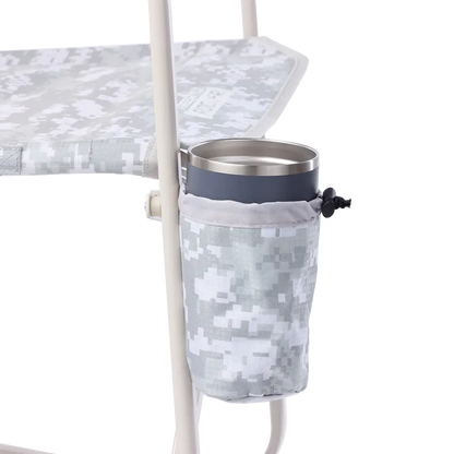 Luxury Camp Freestyle Rocker Elite - Choice 460 - Heavy-Duty Kickback Rocker with Beverage Holder Detail