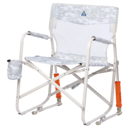 Luxury Camp Freestyle Rocker Elite - Choice 460 - Heavy-Duty Kickback Rocker with Beverage Holder Detail
