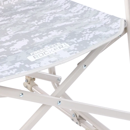 Luxury Camp Freestyle Rocker Elite - Choice 460 - Heavy-Duty Kickback Rocker with Beverage Holder Detail