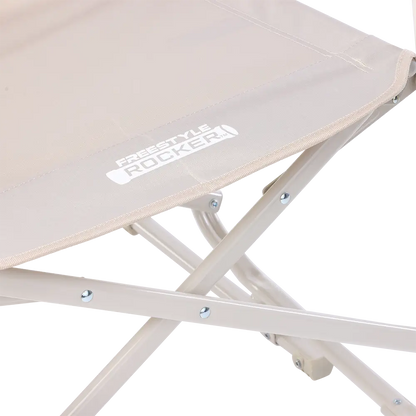Luxury Camp Freestyle Rocker Elite - Choice 460 - Heavy-Duty Kickback Rocker with Beverage Holder Detail