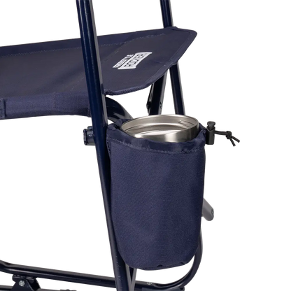 Luxury Camp Freestyle Rocker Elite - Choice 460 - Heavy-Duty Kickback Rocker with Beverage Holder Detail