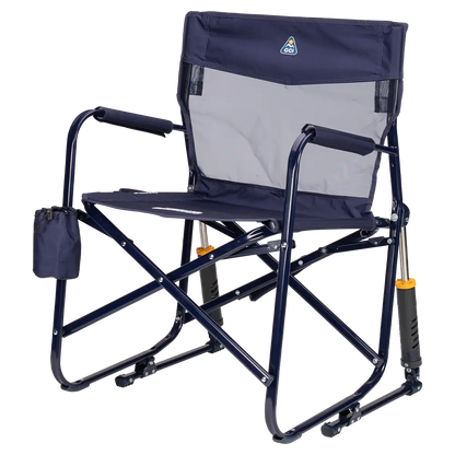 Luxury Camp Freestyle Rocker Elite - Choice 460 - Heavy-Duty Kickback Rocker with Beverage Holder Detail