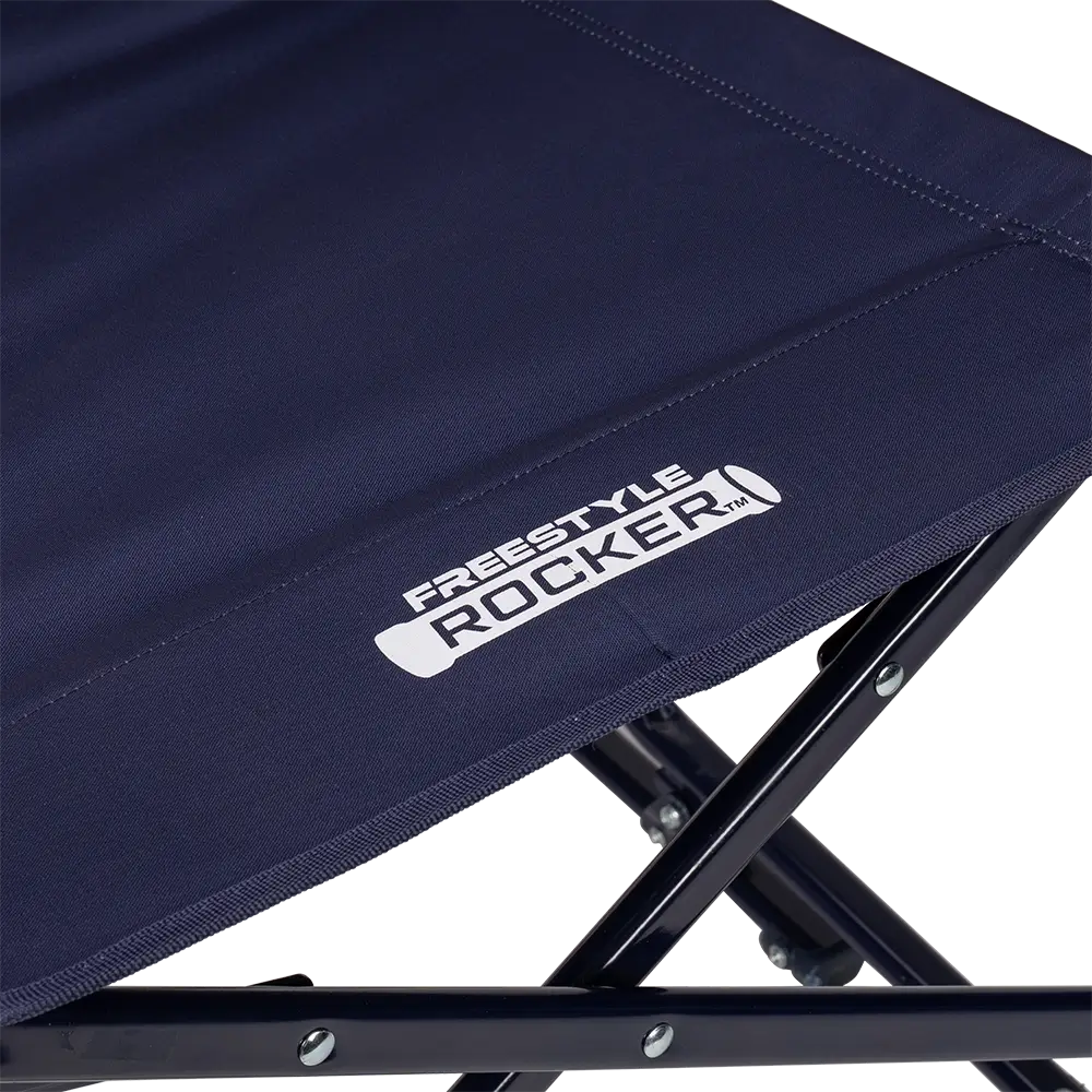 Luxury Camp Freestyle Rocker Elite - Choice 460 - Heavy-Duty Kickback Rocker with Beverage Holder Detail