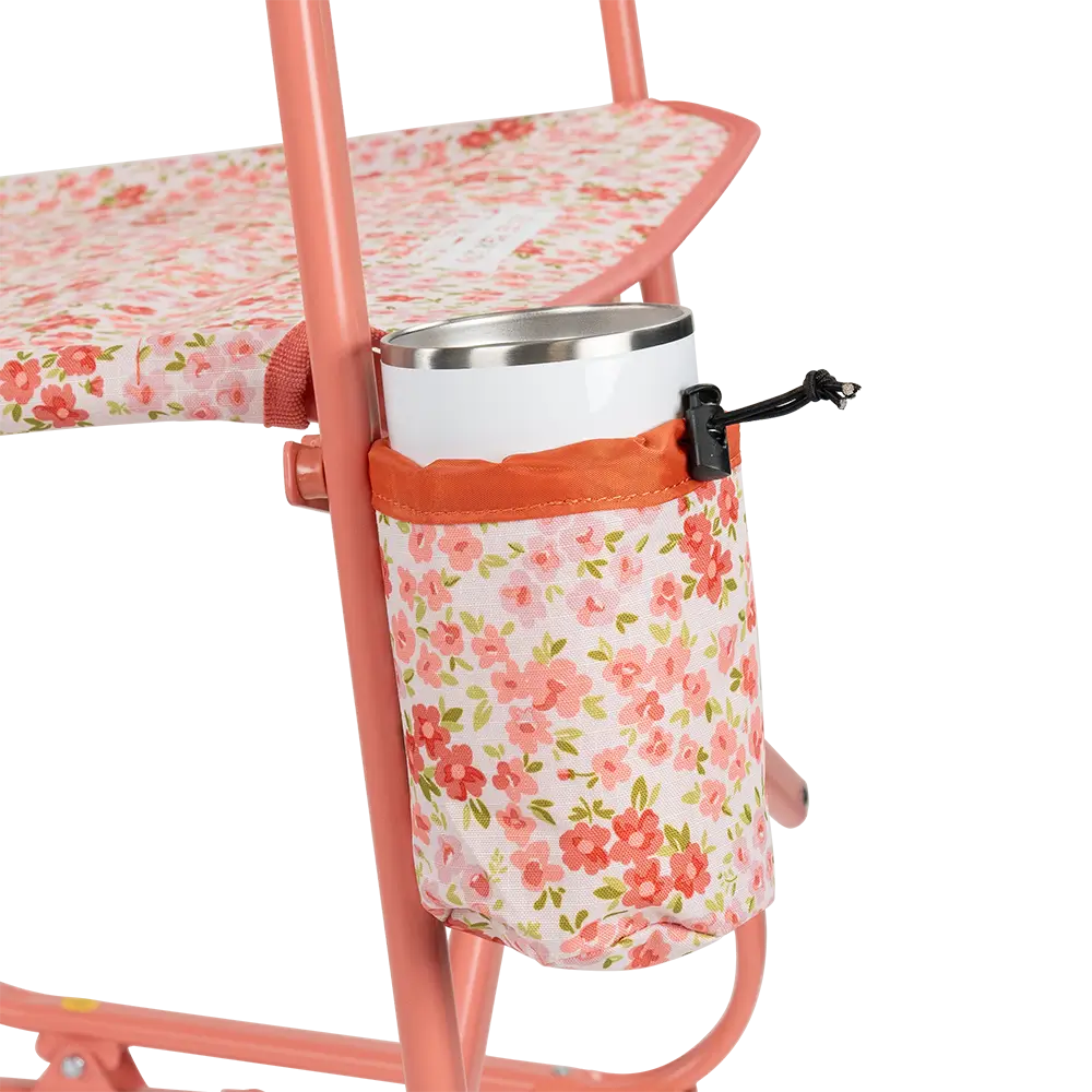 Luxury Camp Freestyle Rocker Elite - Choice 460 - Heavy-Duty Kickback Rocker with Beverage Holder Detail