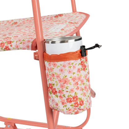 Luxury Camp Freestyle Rocker Elite - Choice 460 - Heavy-Duty Kickback Rocker with Beverage Holder Detail