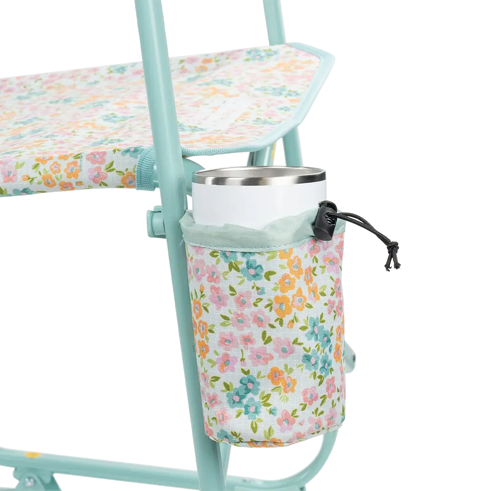 Luxury Camp Freestyle Rocker Elite - Choice 460 - Heavy-Duty Kickback Rocker with Beverage Holder Detail