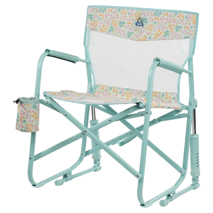 Luxury Camp Freestyle Rocker Elite - Choice 460 - Heavy-Duty Kickback Rocker with Beverage Holder Detail