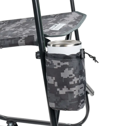 Luxury Camp Freestyle Rocker Elite - Choice 460 - Heavy-Duty Kickback Rocker with Beverage Holder Detail