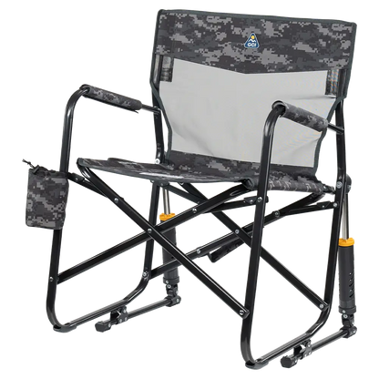Luxury Camp Freestyle Rocker Elite - Choice 460 - Heavy-Duty Kickback Rocker with Beverage Holder Detail