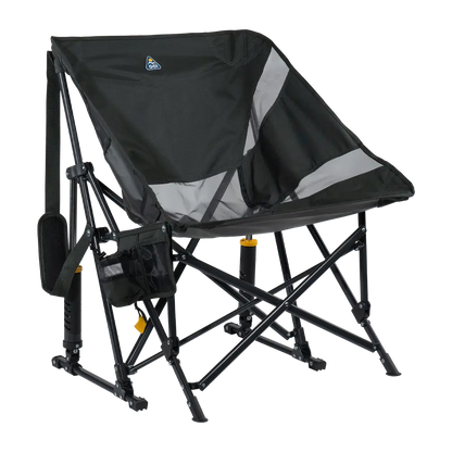 Heavy-Duty Freestyle Pod Rocker Elite - Choice 832 - Patented Spring-Action Rocking Chair for Camping - Dark Charcoal
