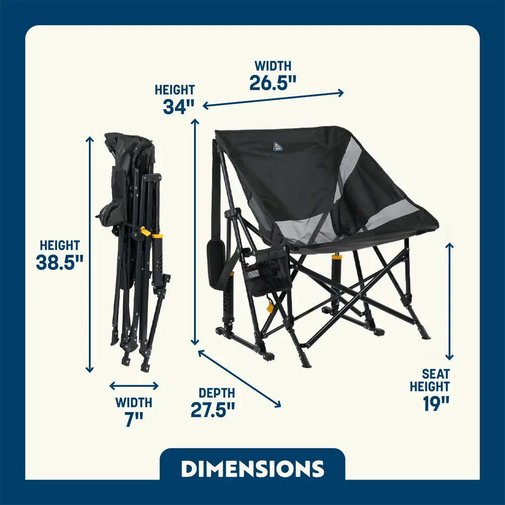 Heavy-Duty Freestyle Pod Rocker Elite - Choice 832 - Patented Spring-Action Rocking Chair for Camping Detail