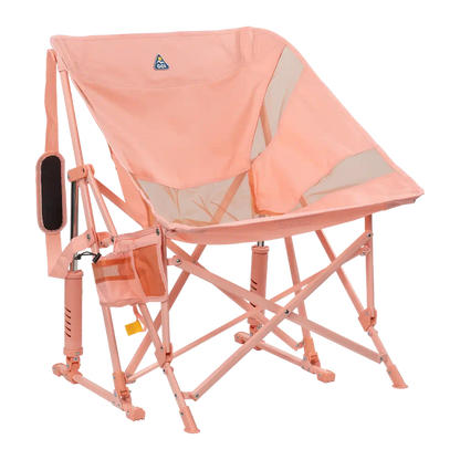 Heavy-Duty Freestyle Pod Rocker Elite - Choice 832 - Patented Spring-Action Rocking Chair for Camping - Soft Pink