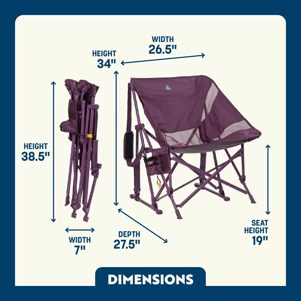 Heavy-Duty Freestyle Pod Rocker Elite - Choice 832 - Patented Spring-Action Rocking Chair for Camping Detail