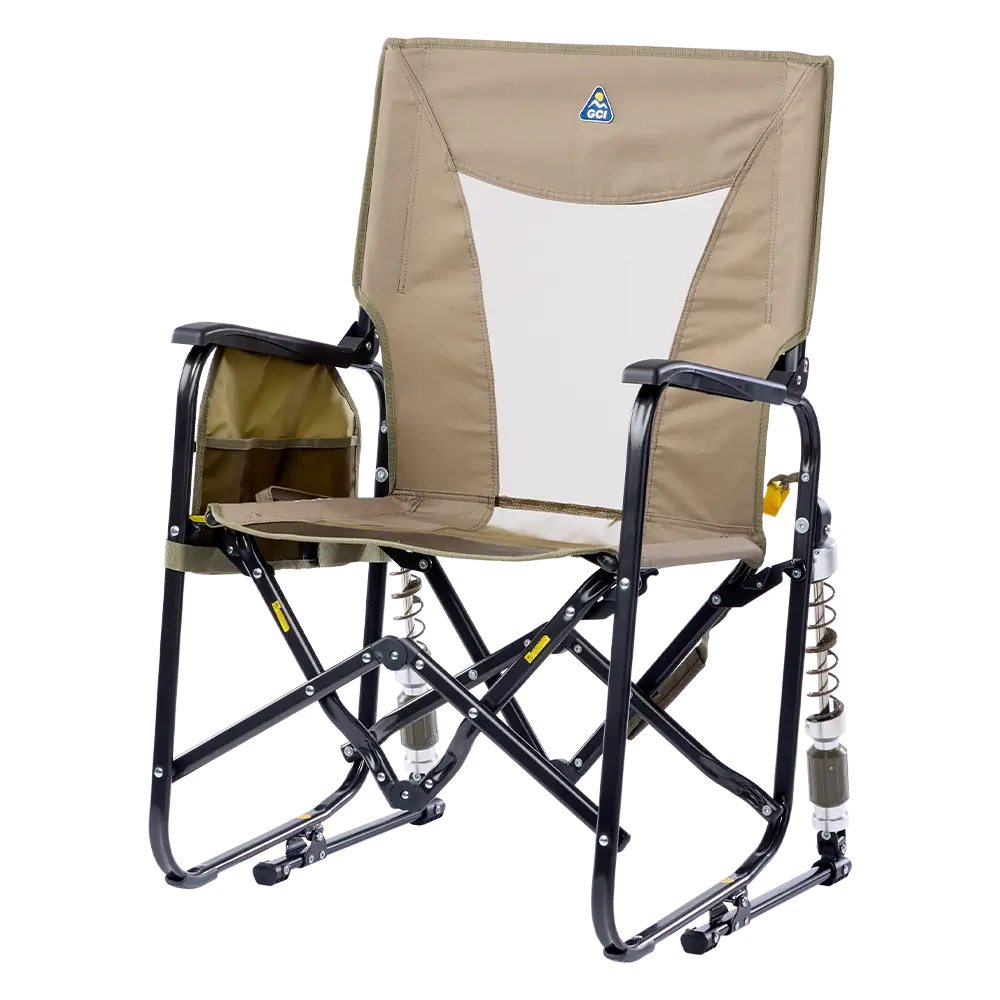 Patented Spring-Action Adjustable Rocker - Choice 573 - Freestyle Rocker Portable Outdoor Folding Chair Detail