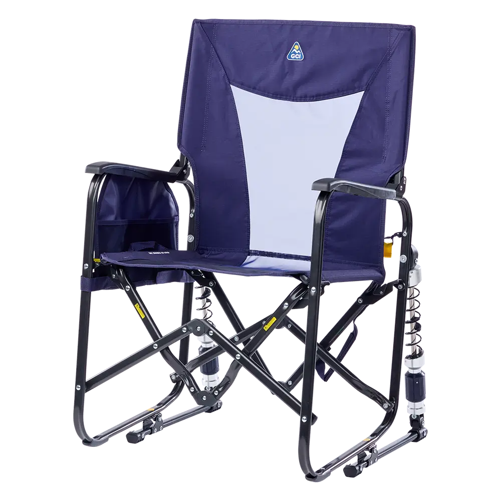 Patented Spring-Action Adjustable Rocker - Choice 573 - Freestyle Rocker Portable Outdoor Folding Chair Detail