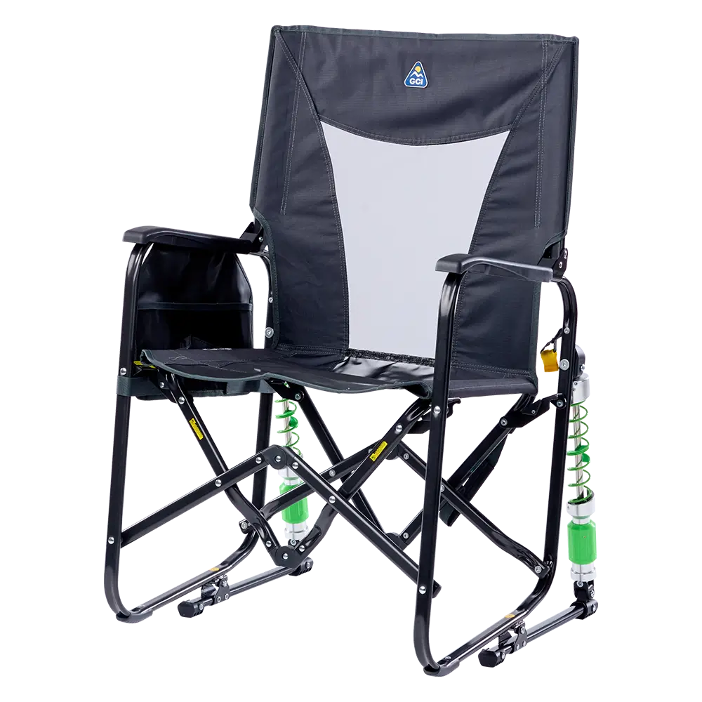 Patented Spring-Action Adjustable Rocker - Choice 573 - Freestyle Rocker Portable Outdoor Folding Chair Detail