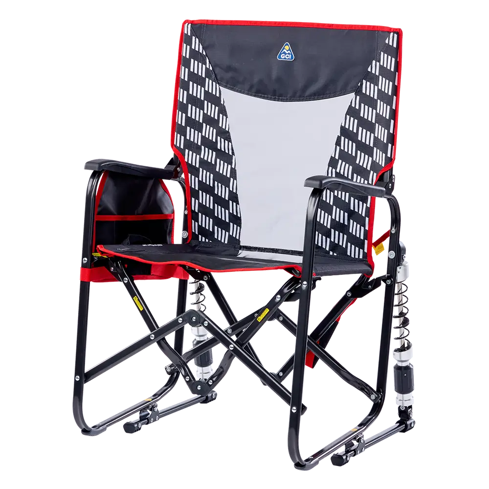 Patented Spring-Action Adjustable Rocker - Choice 573 - Freestyle Rocker Portable Outdoor Folding Chair Detail
