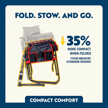 Patented Spring-Action Adjustable Rocker - Choice 573 - Freestyle Rocker Portable Outdoor Folding Chair Detail