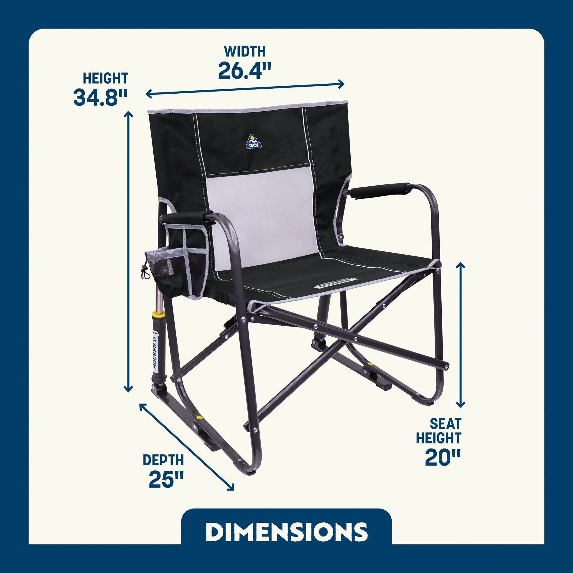 Heavy-Duty Freestyle Freestyle Rocker XL - Choice 552 - Heavy-Duty Kickback Rocker with Beverage Holder Detail