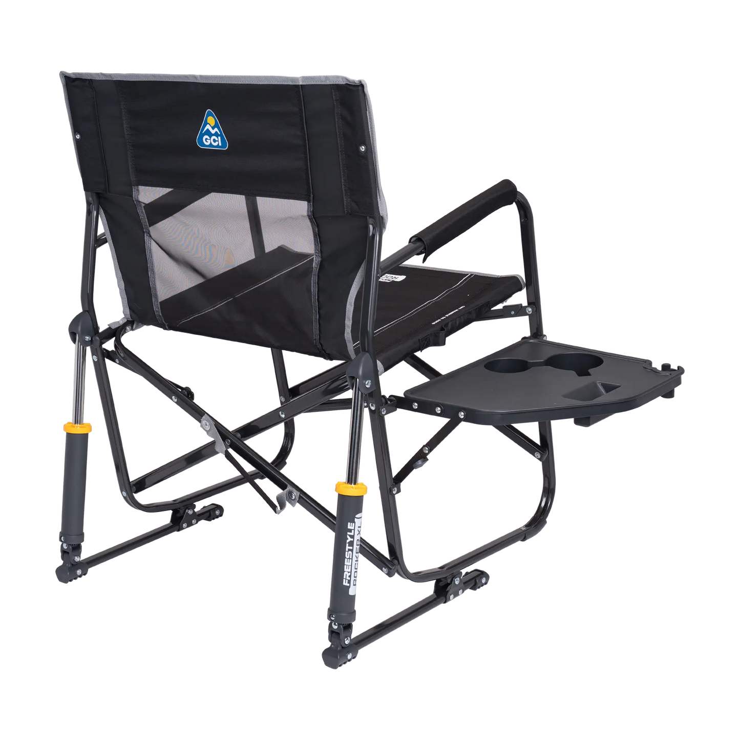 Heavy-Duty Freestyle Freestyle Rocker XL with Side Table - Choice 836 - Heavy-Duty Kickback Rocker with Beverage Holder Detail