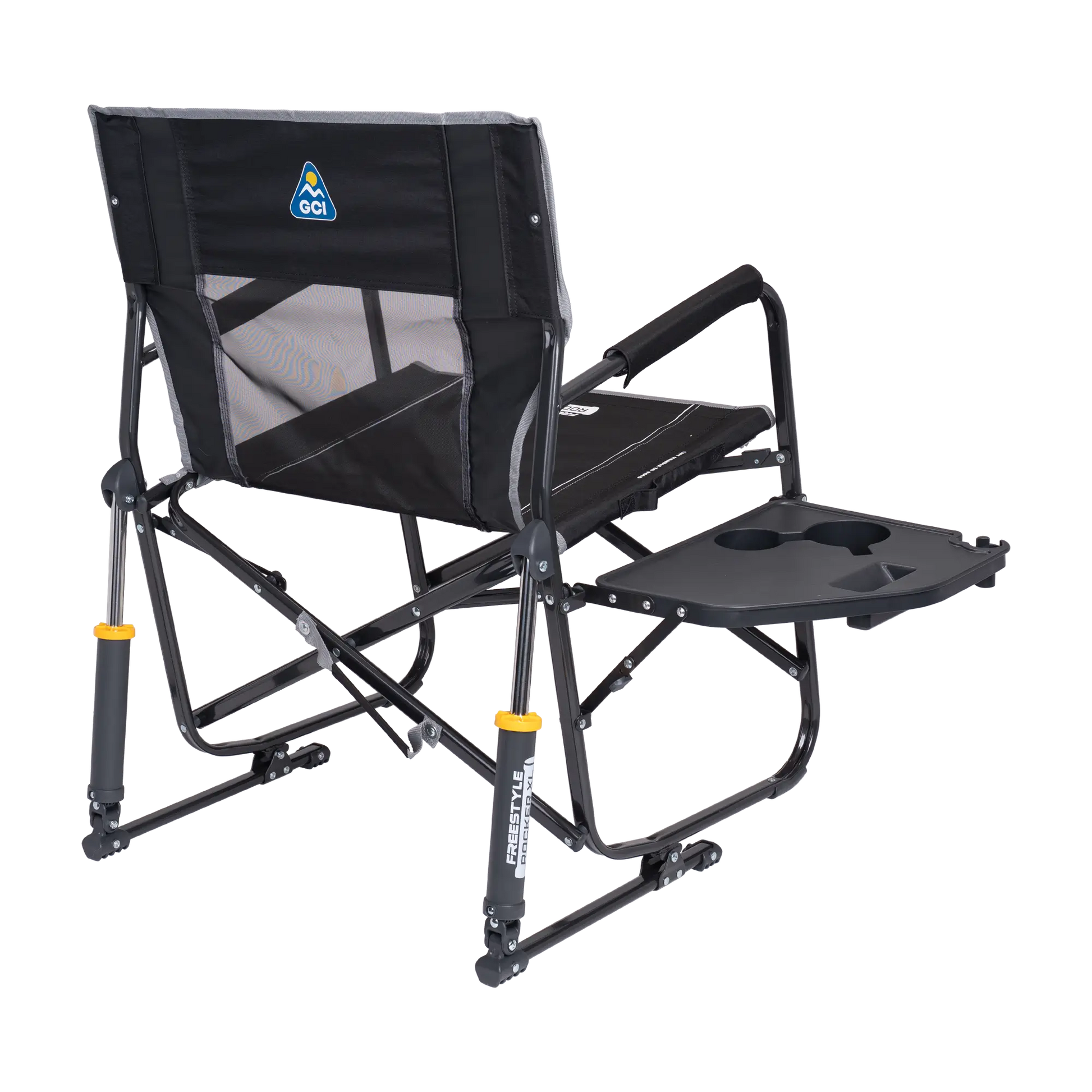 Heavy-Duty Freestyle Freestyle Rocker XL with Side Table - Choice 836 - Heavy-Duty Kickback Rocker with Beverage Holder Detail