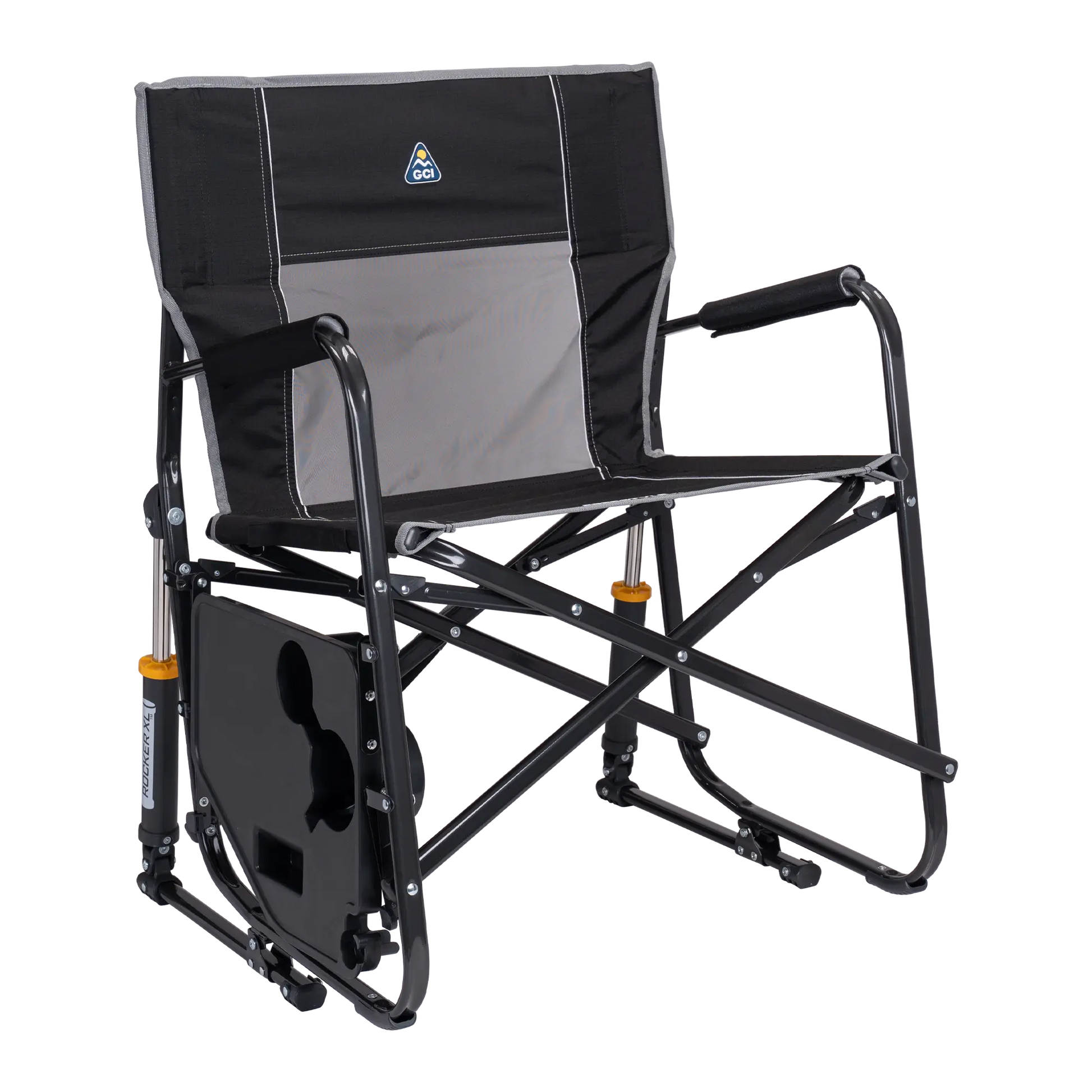 Heavy-Duty Freestyle Freestyle Rocker XL with Side Table - Choice 836 - Heavy-Duty Kickback Rocker with Beverage Holder Detail