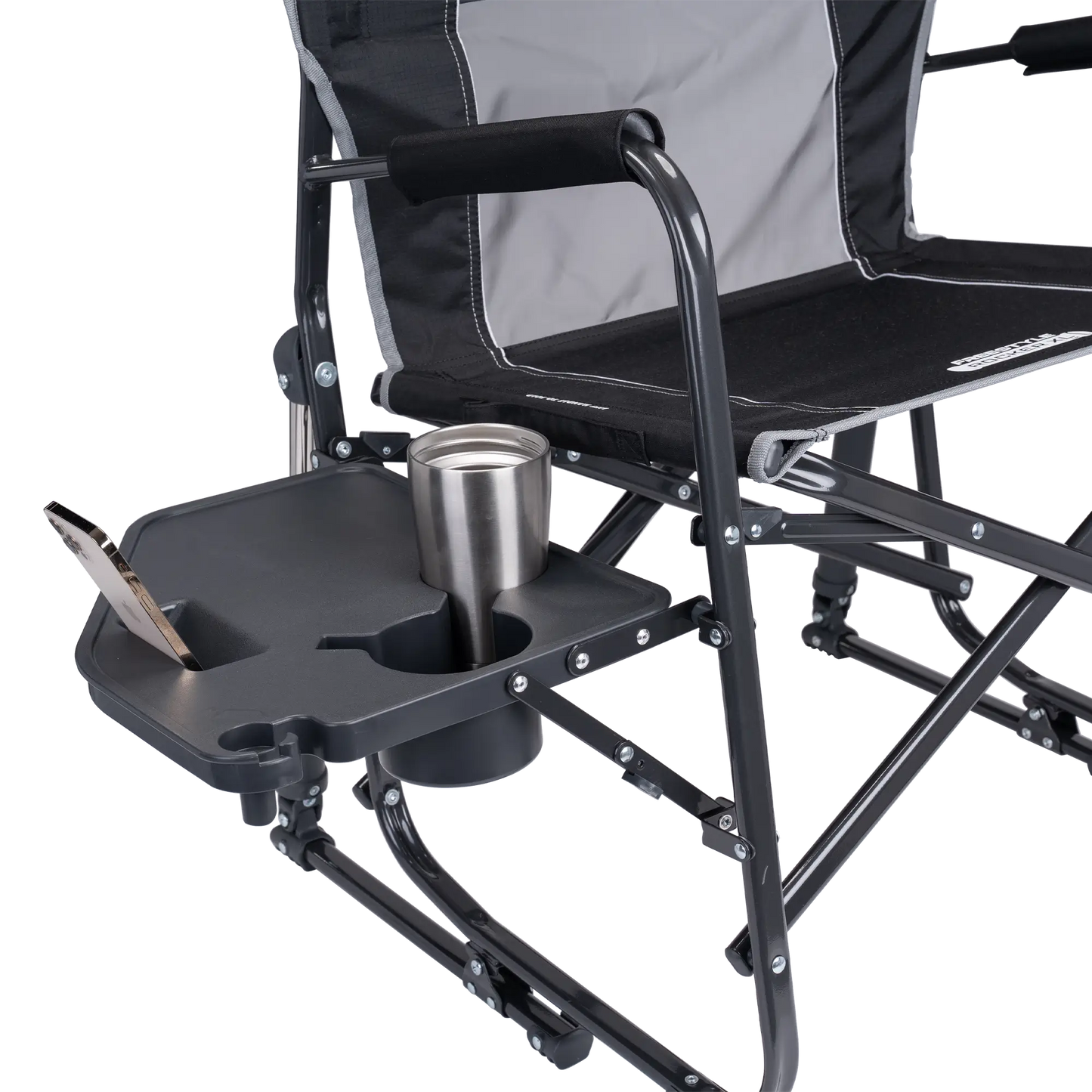 Heavy-Duty Freestyle Freestyle Rocker XL with Side Table - Choice 836 - Heavy-Duty Kickback Rocker with Beverage Holder Detail