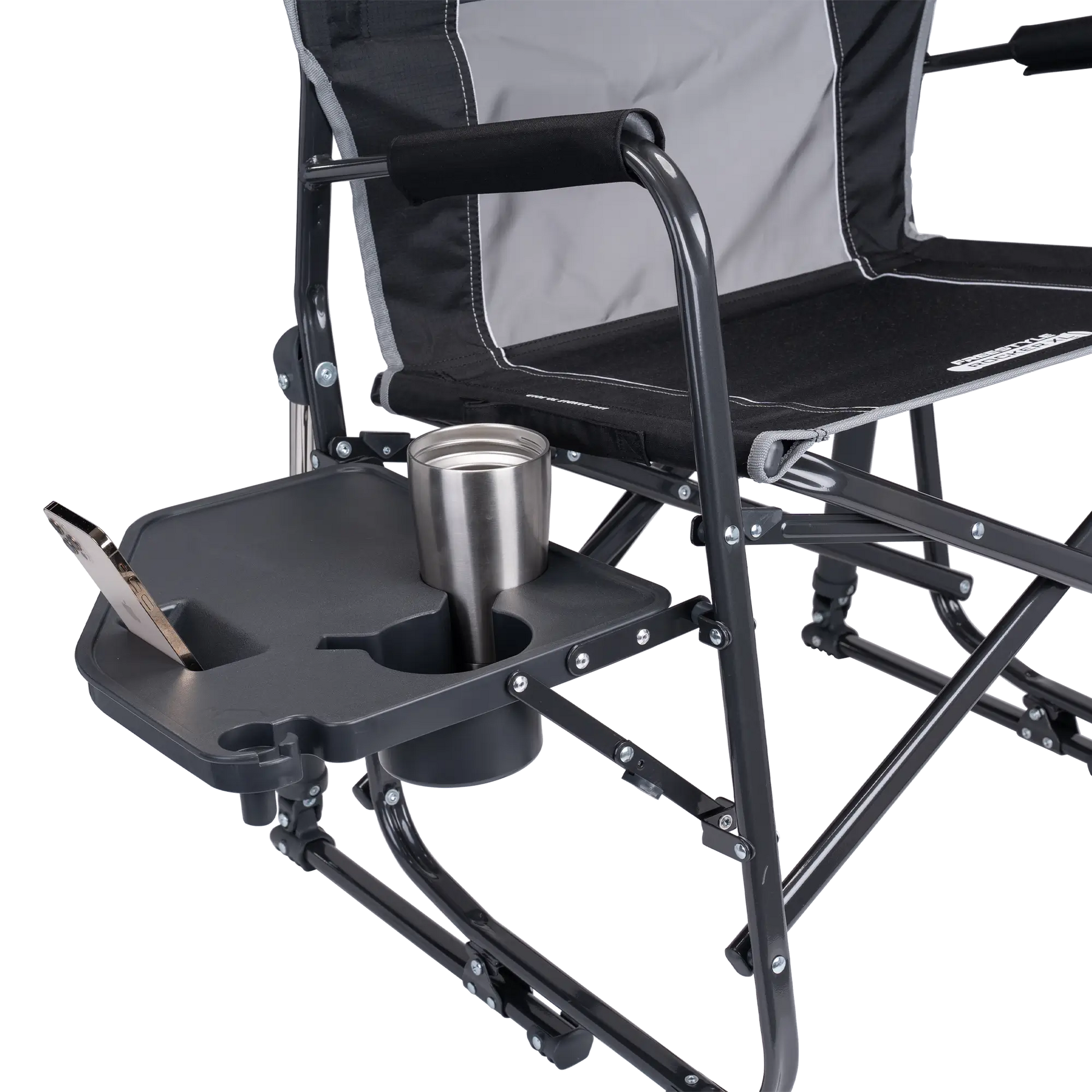 Heavy-Duty Freestyle Freestyle Rocker XL with Side Table - Choice 836 - Heavy-Duty Kickback Rocker with Beverage Holder Detail