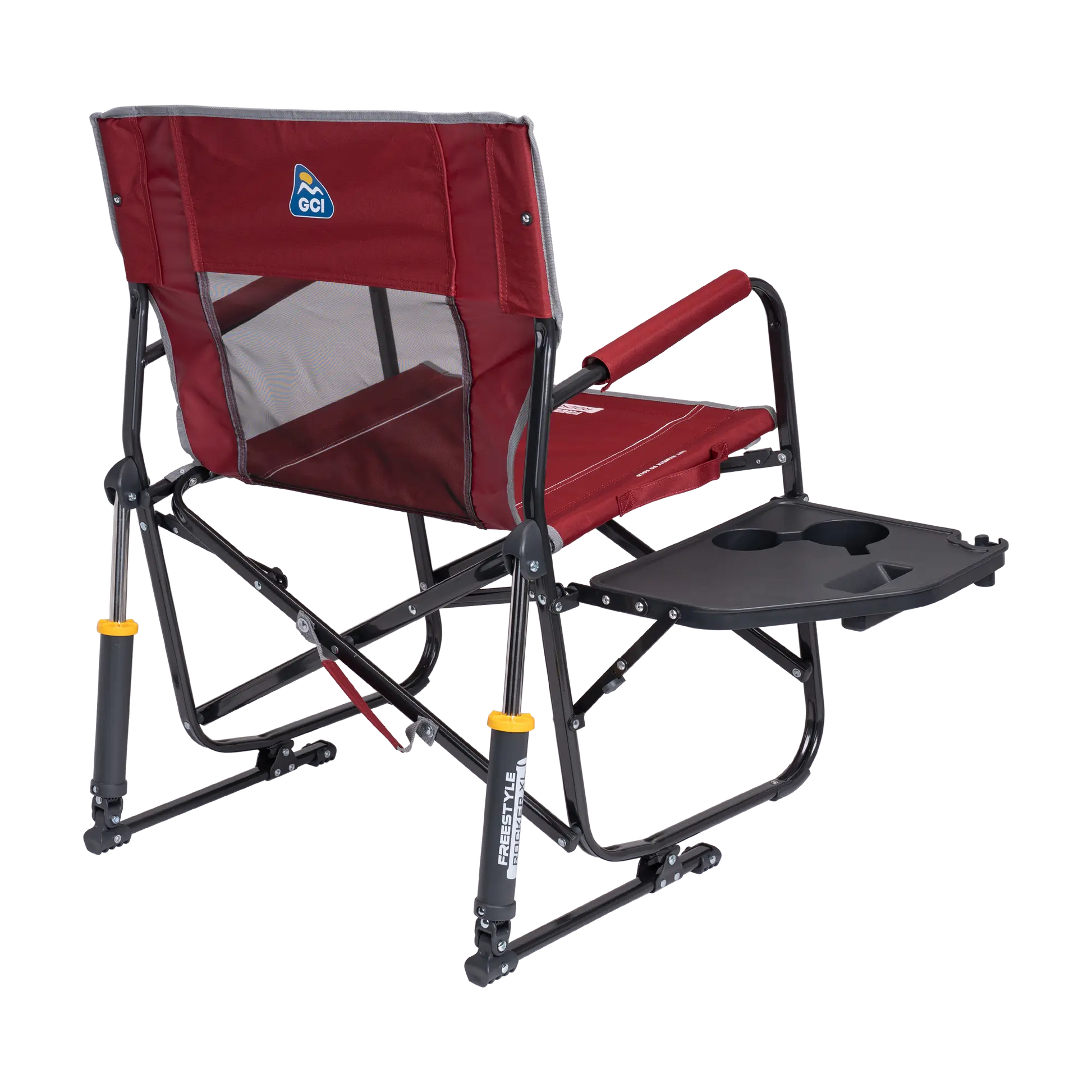 Heavy-Duty Freestyle Freestyle Rocker XL with Side Table - Choice 836 - Heavy-Duty Kickback Rocker with Beverage Holder Detail