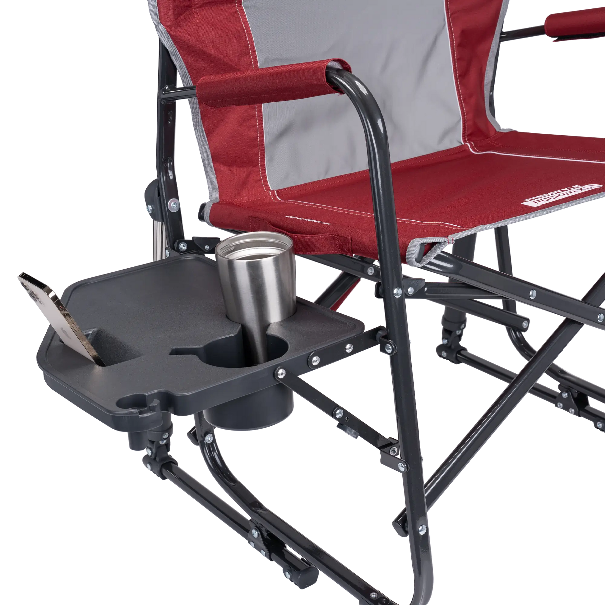 Heavy-Duty Freestyle Freestyle Rocker XL with Side Table - Choice 836 - Heavy-Duty Kickback Rocker with Beverage Holder Detail