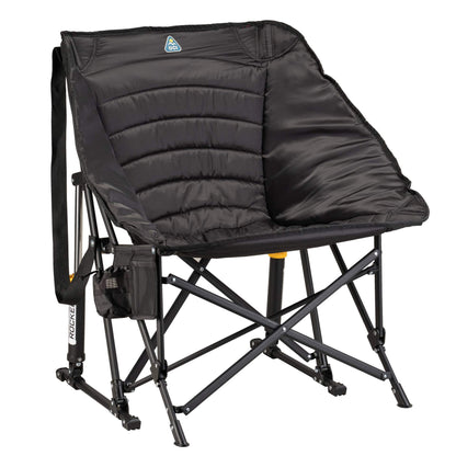 Patented Spring-Action Puff Rocker - Choice 731 - RoadTrip Rocker Smooth Motion Camp Chair - Black