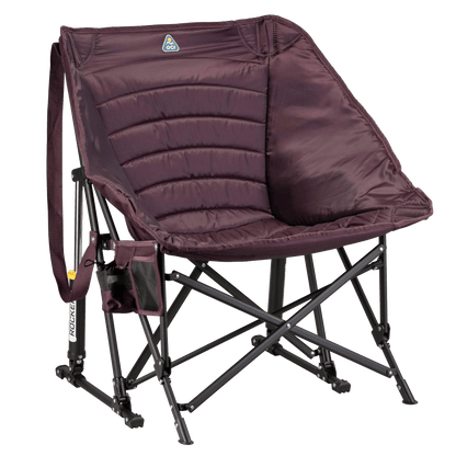 Patented Spring-Action Puff Rocker - Choice 731 - RoadTrip Rocker Smooth Motion Camp Chair - Amethyst