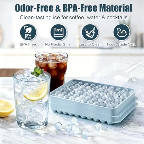 Smart Home WIBIMEN Mini Ice Cube Trays, 0.55” Tiny Pebble Ice for for Daily Use