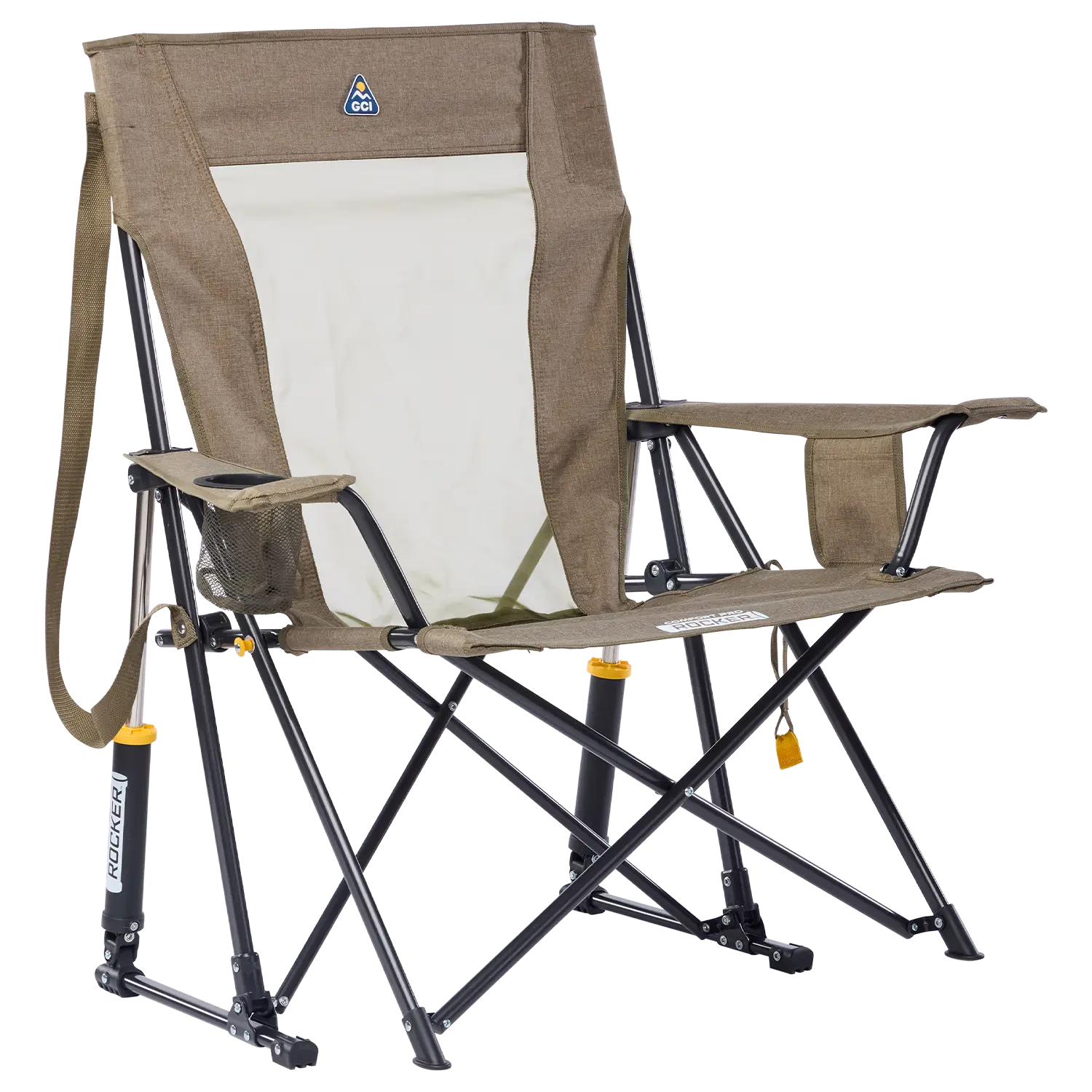 Premium All-Weather Comfort Pro Rocker XL - Choice 107 - RoadTrip Rocker Smooth Motion Camp Chair - Heathered Aged Fatigue