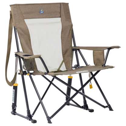Premium All-Weather Comfort Pro Rocker XL - Choice 107 - RoadTrip Rocker Smooth Motion Camp Chair - Heathered Aged Fatigue
