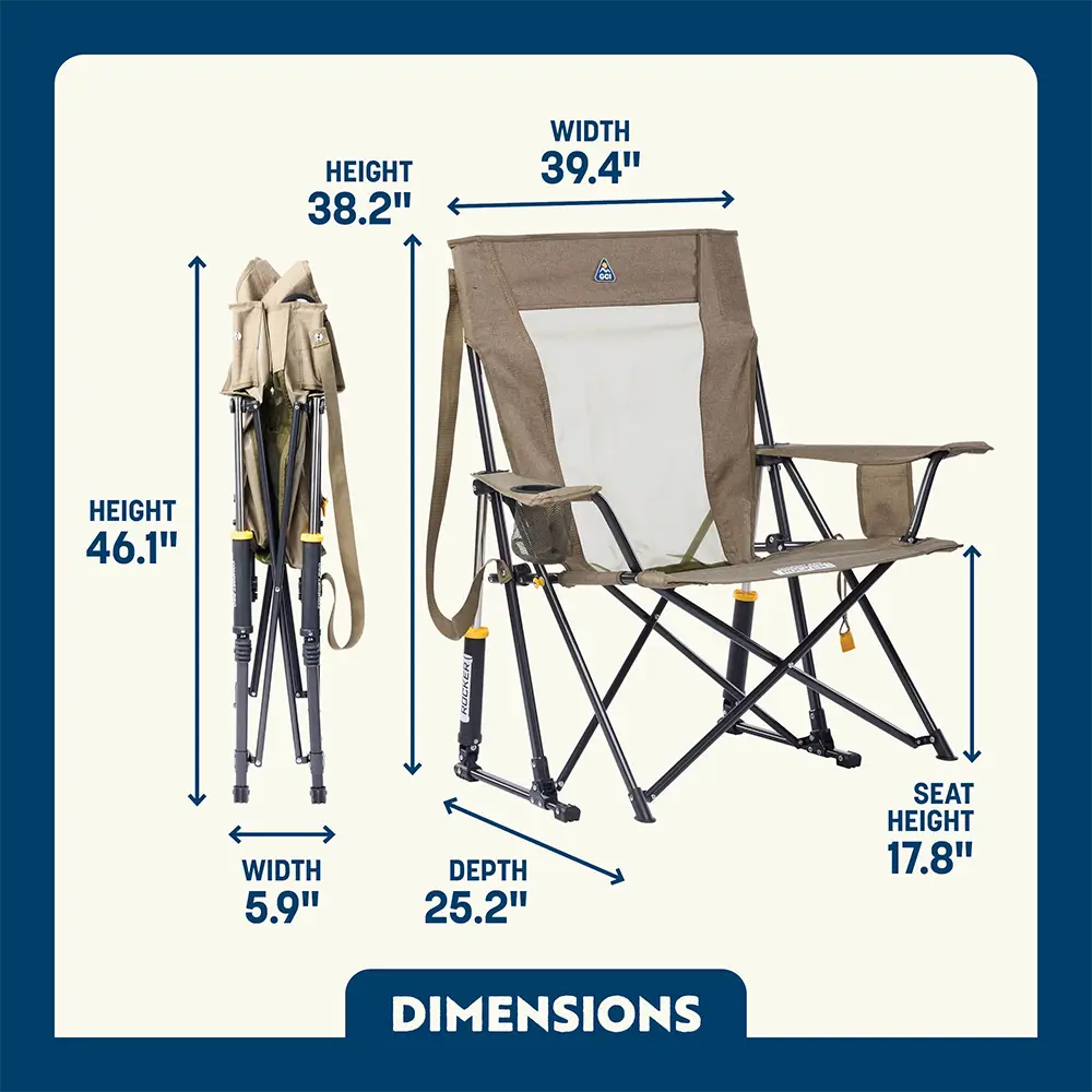 Premium All-Weather Comfort Pro Rocker XL - Choice 107 - RoadTrip Rocker Smooth Motion Camp Chair Detail