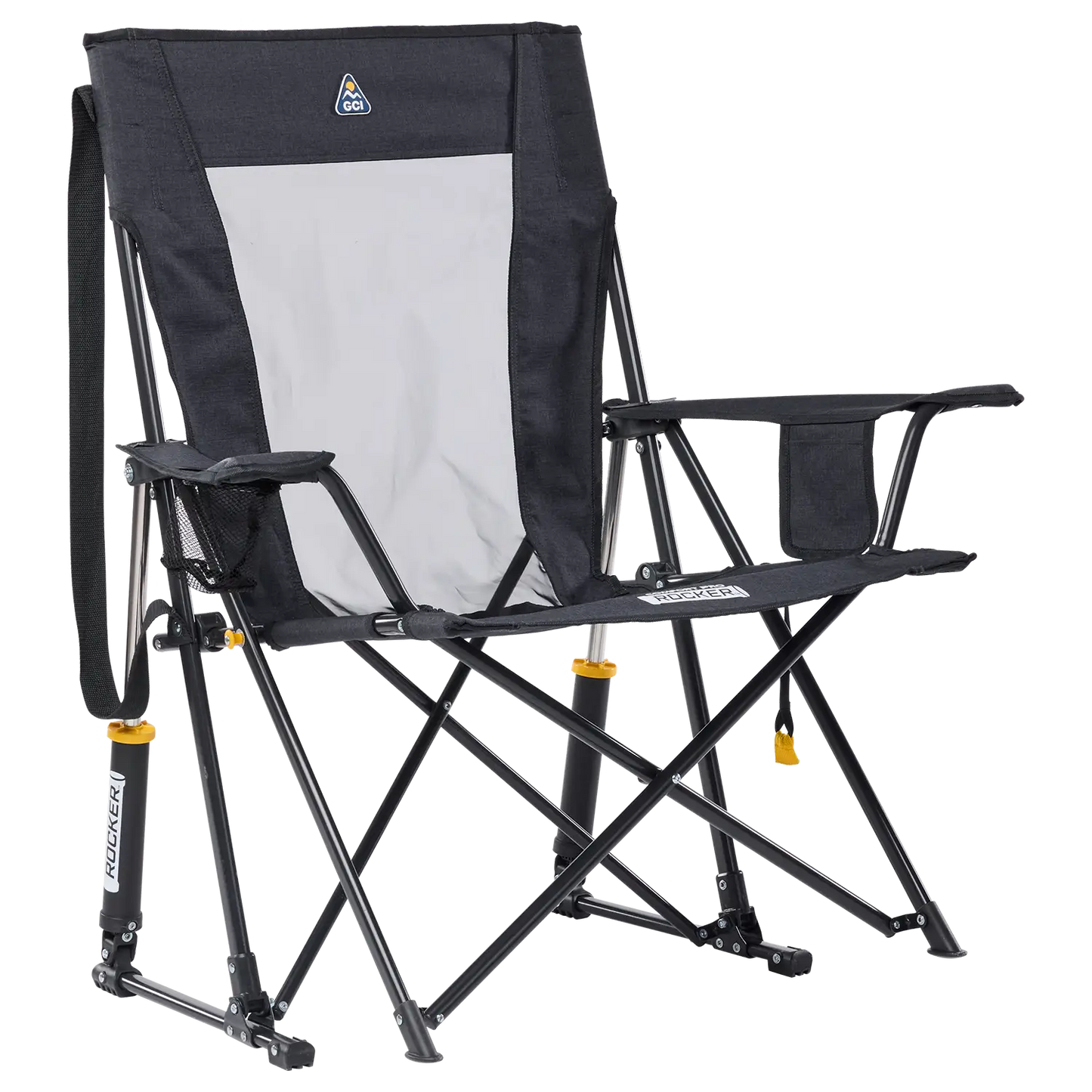 Premium All-Weather Comfort Pro Rocker XL - Choice 107 - RoadTrip Rocker Smooth Motion Camp Chair - Heathered Charcoal