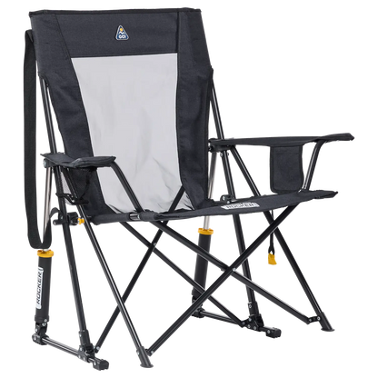 Premium All-Weather Comfort Pro Rocker XL - Choice 107 - RoadTrip Rocker Smooth Motion Camp Chair - Heathered Charcoal
